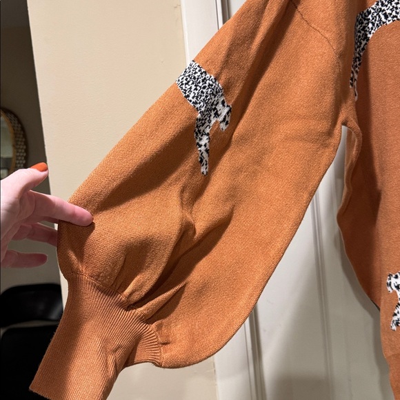 Leopard Print Brown Sweater - Picture 3 of 3